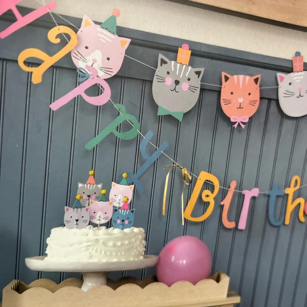 Happy Birthday Cat Banner 2 total